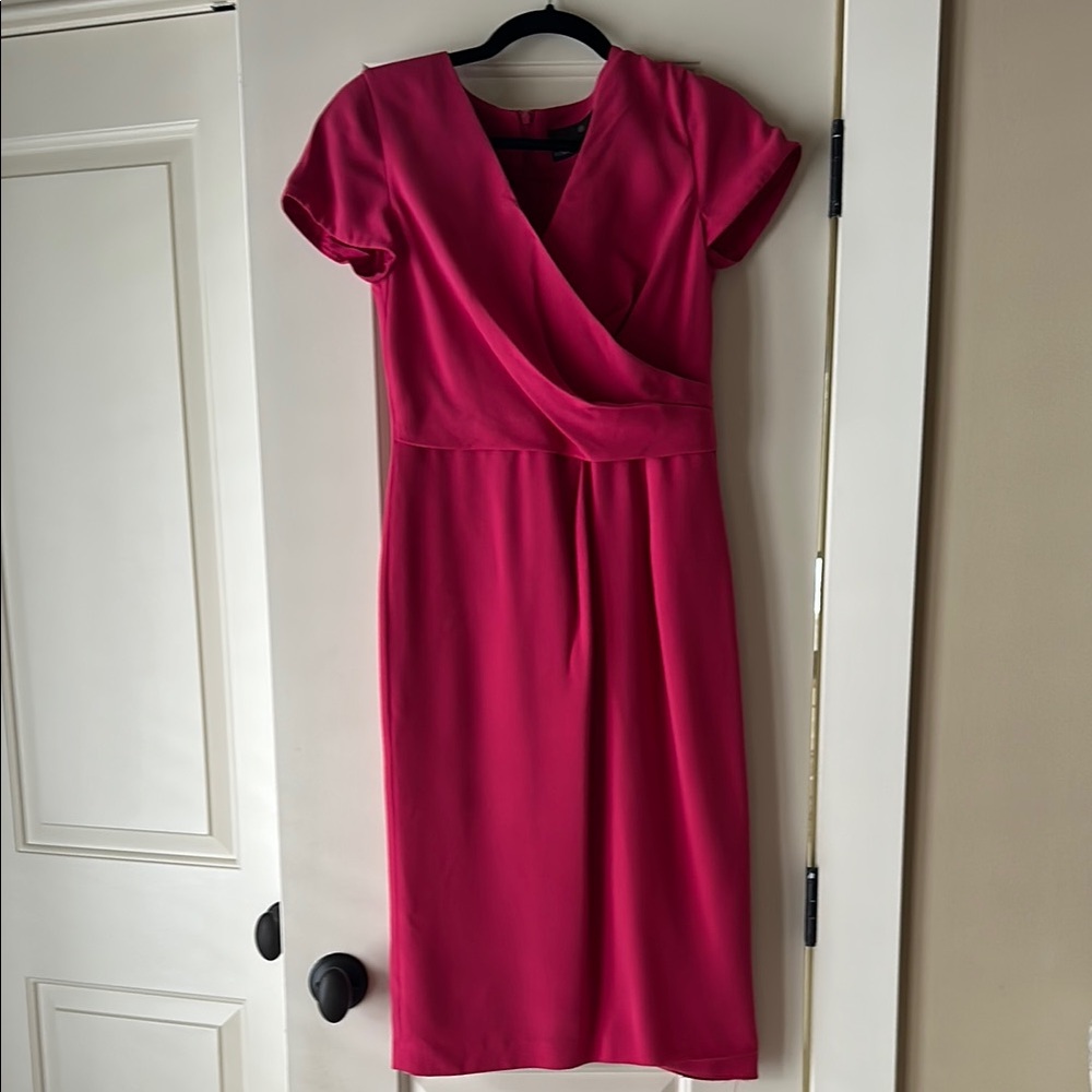 Elegant Pink Wrap Dress